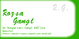 rozsa gangl business card